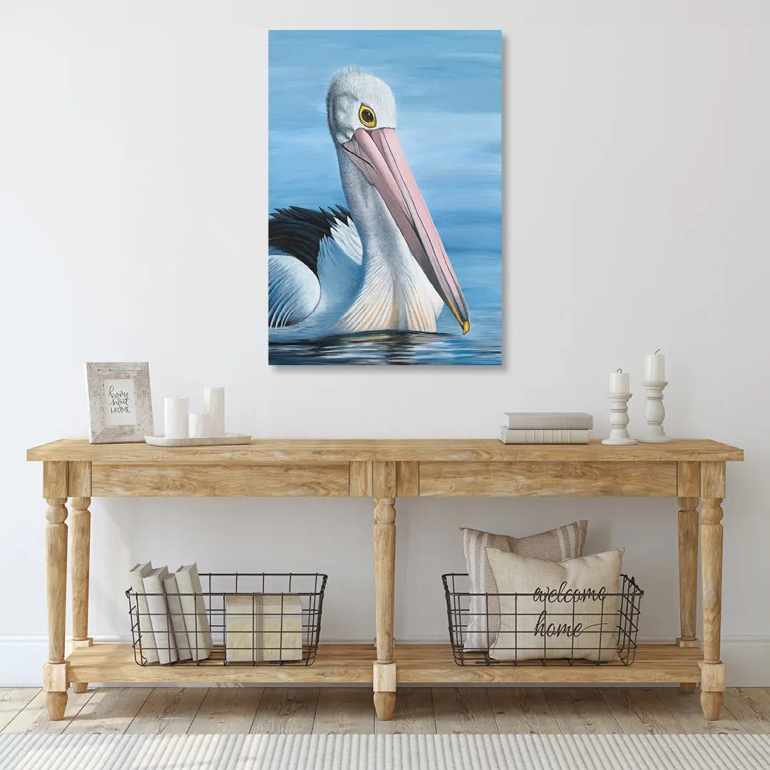 Alan - Australian Pelican Art by Anne-Marie Bloor