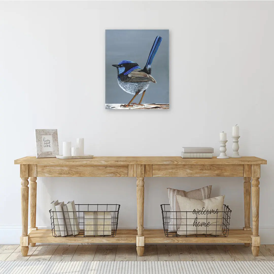 Aran Superb Fairy Wren Art by Anne-Marie Bloor