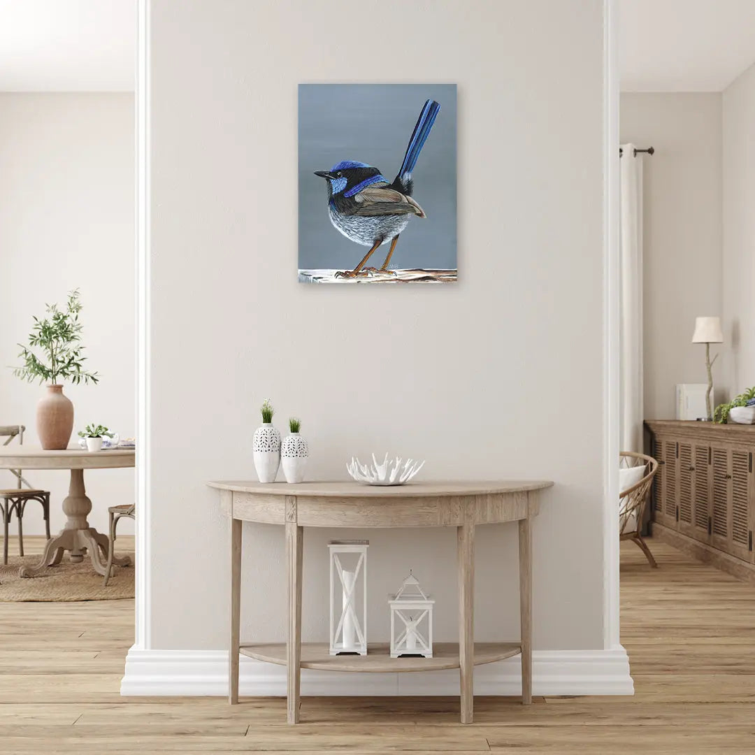 Aran Superb Fairy Wren Art by Anne-Marie Bloor