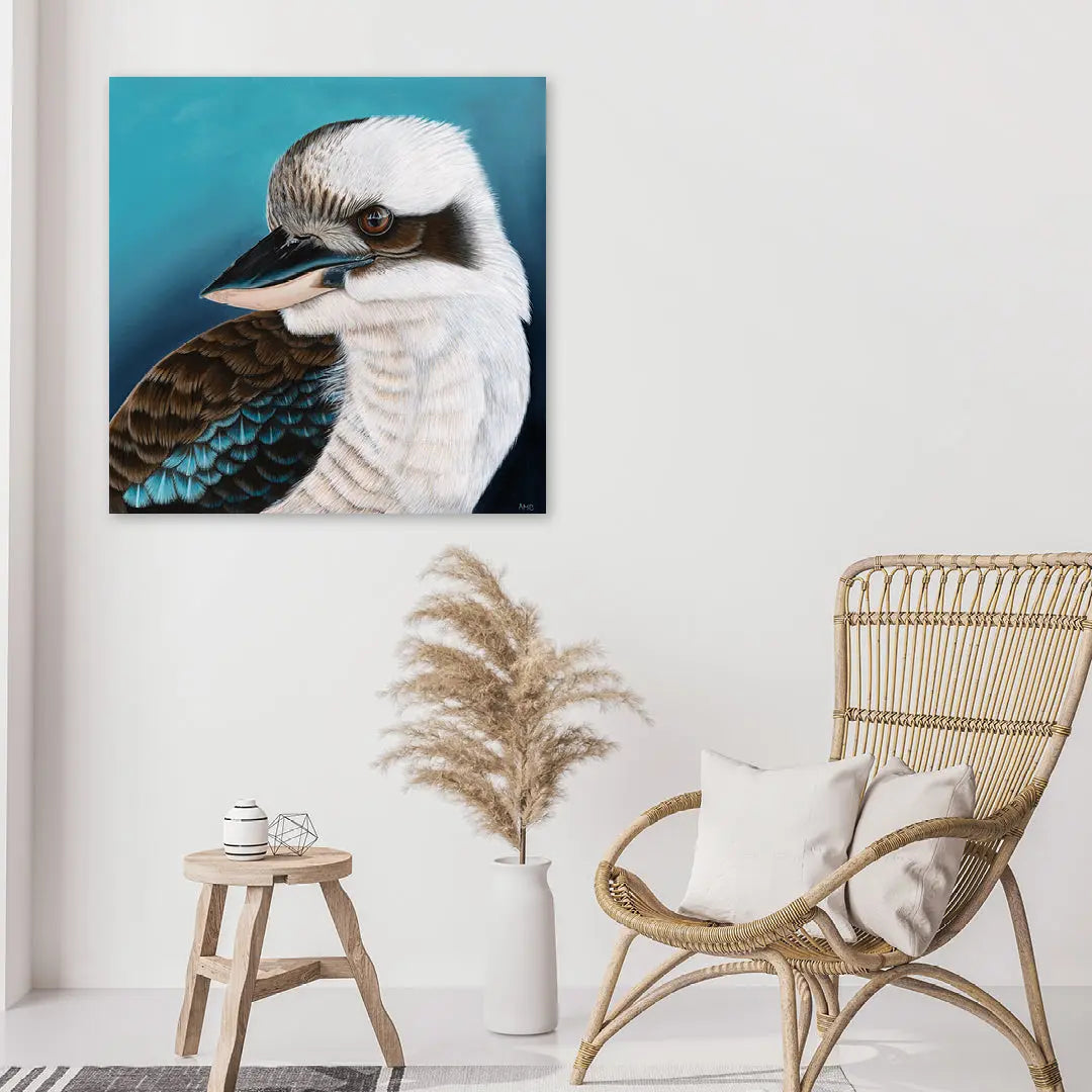 Chuckles Kookaburra Print Art by Anne-Marie Bloor