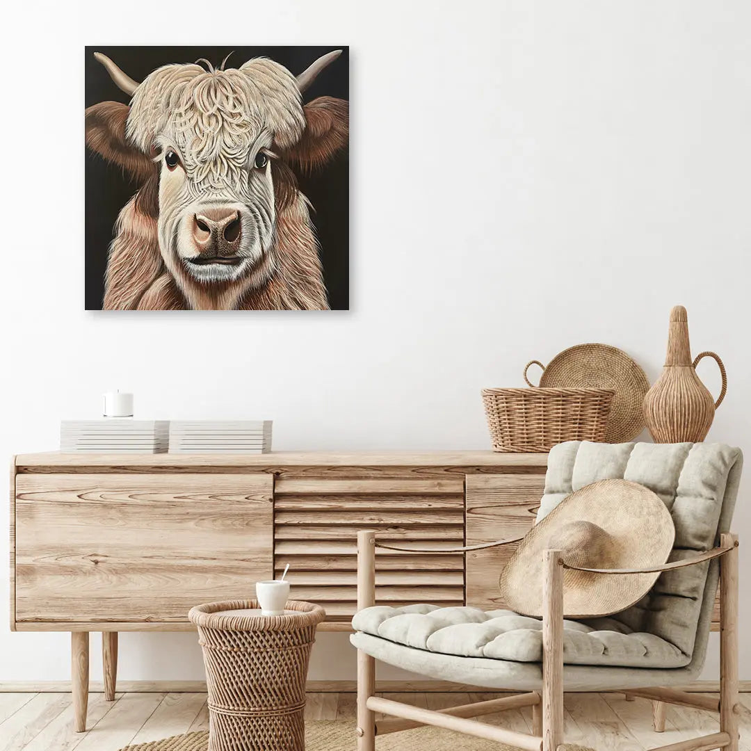 Daisy Highland Cow Art by Anne-Marie Bloor