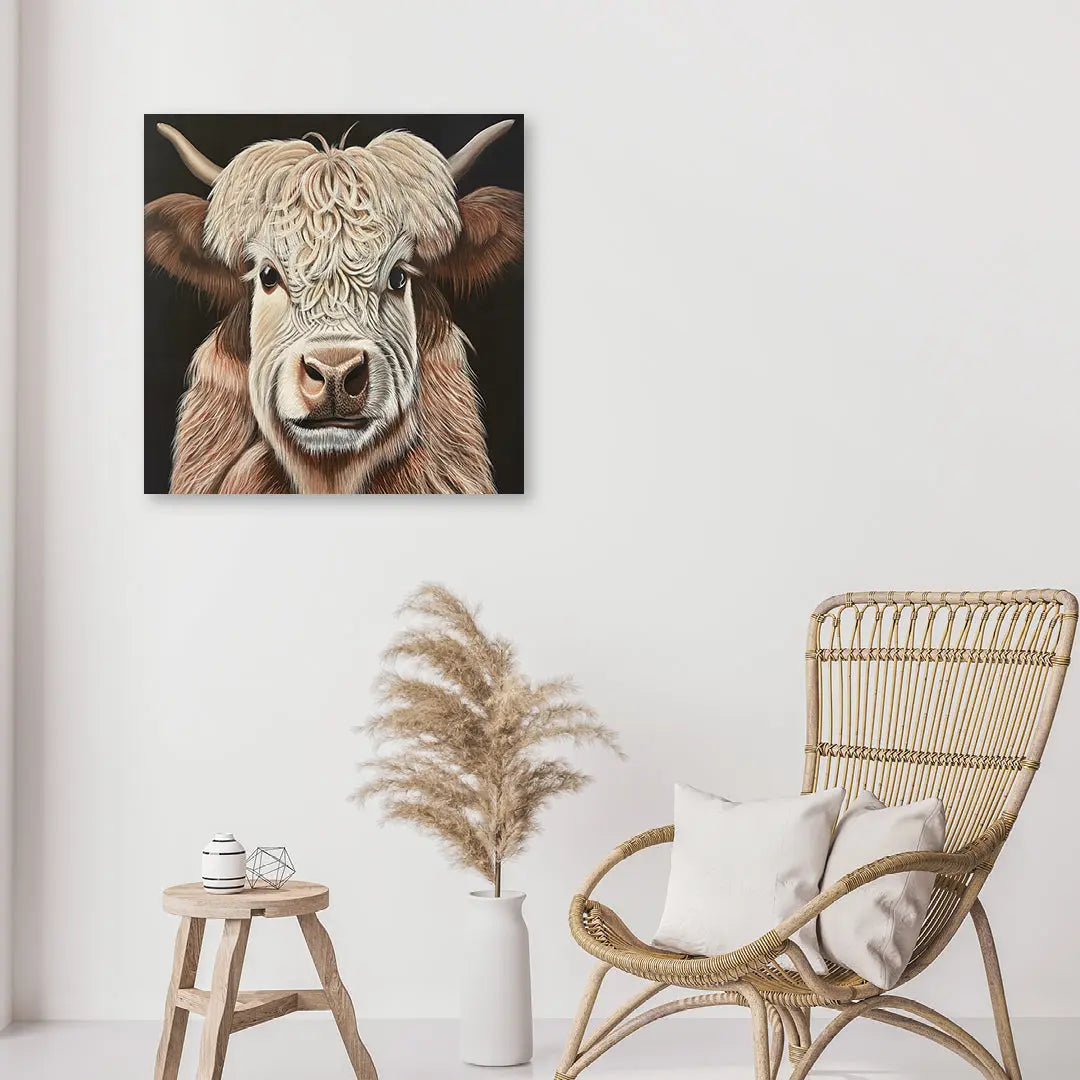 Daisy Highland Cow Art by Anne-Marie Bloor