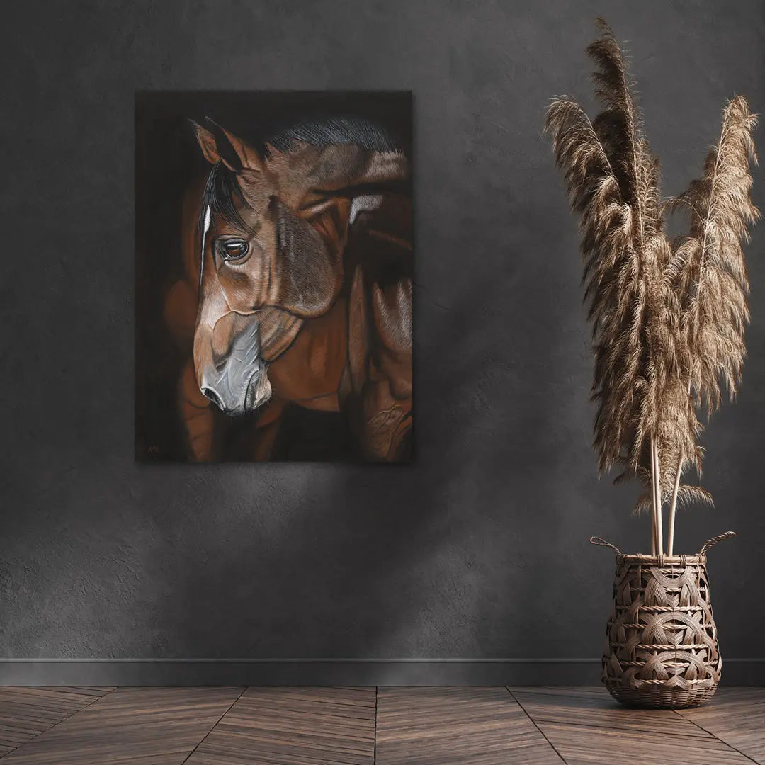 James Anthony Horse Portrait Art by Anne-Marie Bloor
