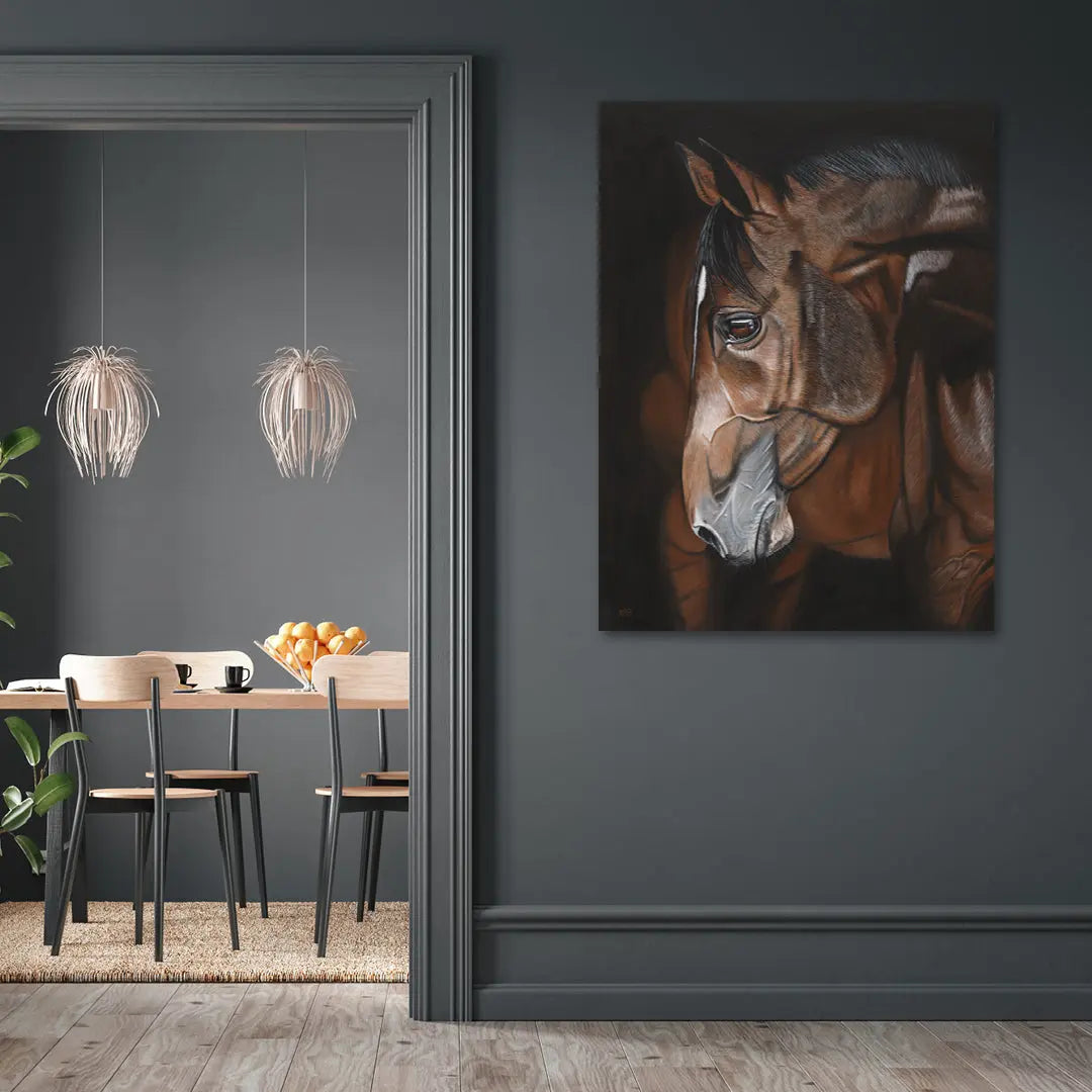 James Anthony Horse Portrait Art by Anne-Marie Bloor