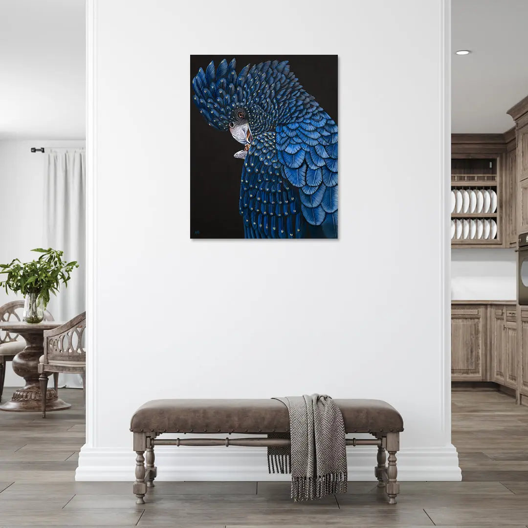 Kylie Black Cockatoo Art by Anne-Marie Bloor