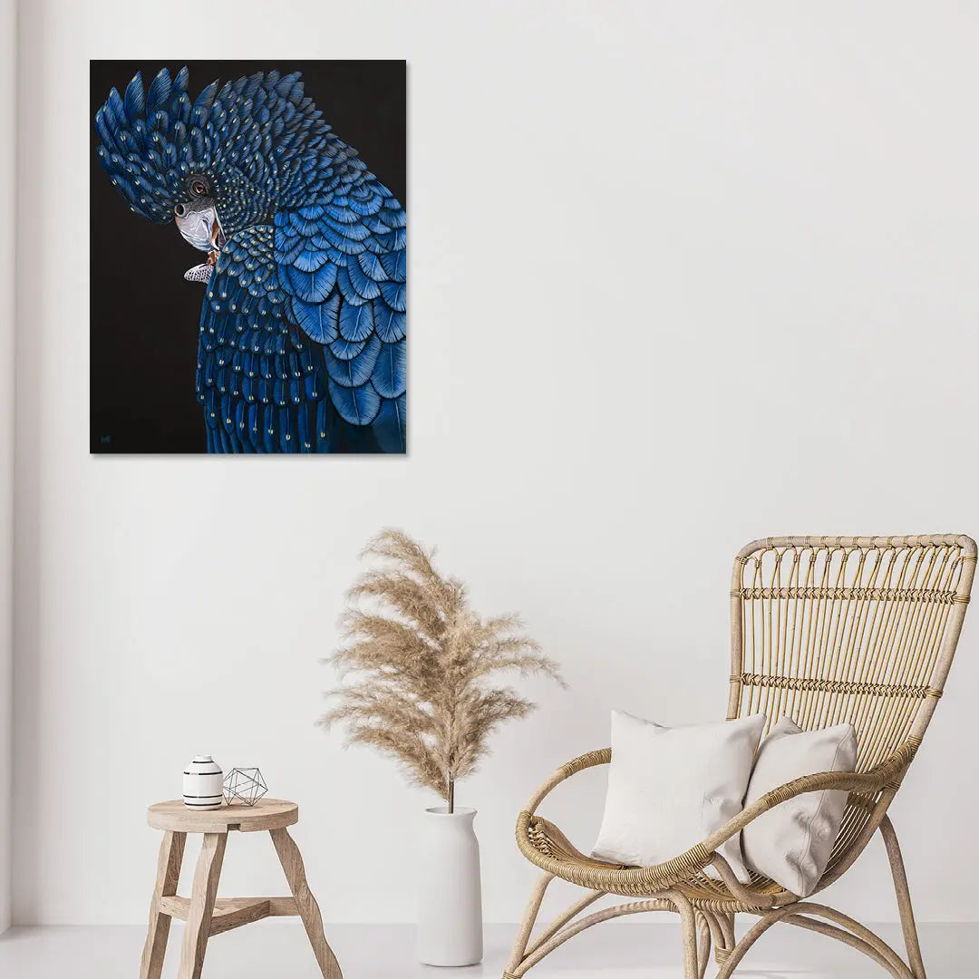 Kylie Black Cockatoo Art by Anne-Marie Bloor