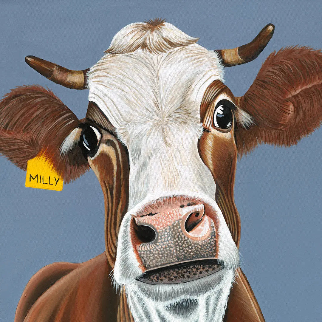 Milly Cow Art by Anne-Marie Bloor