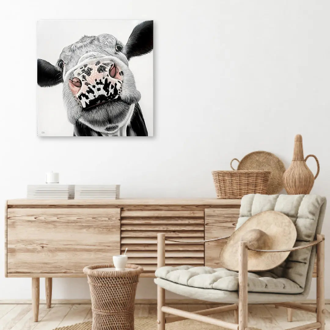 Missy Moo Cow Art by Anne-Marie Bloor