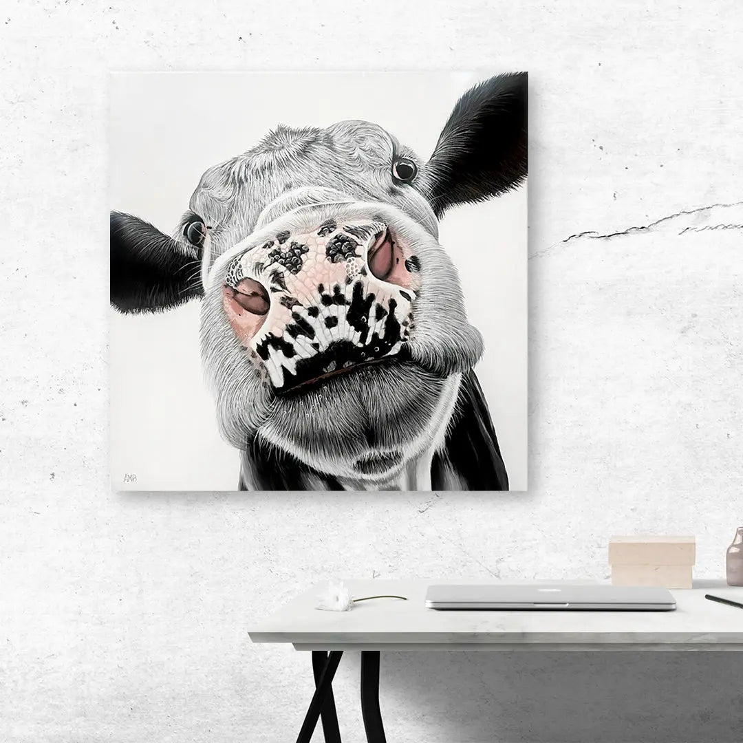 Missy Moo Cow Art by Anne-Marie Bloor