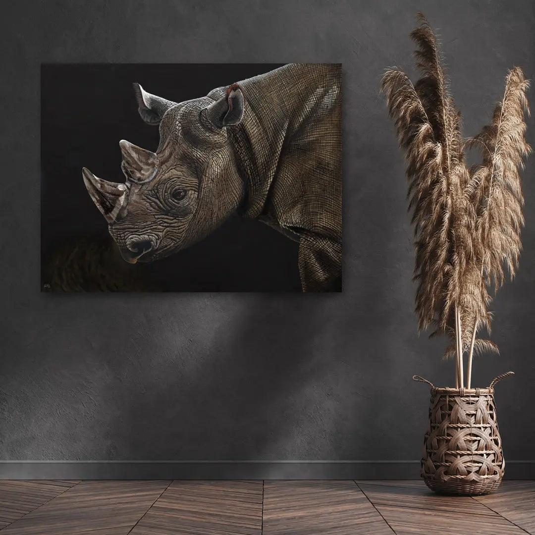 Murindi Rhino Art by Anne-Marie Bloor