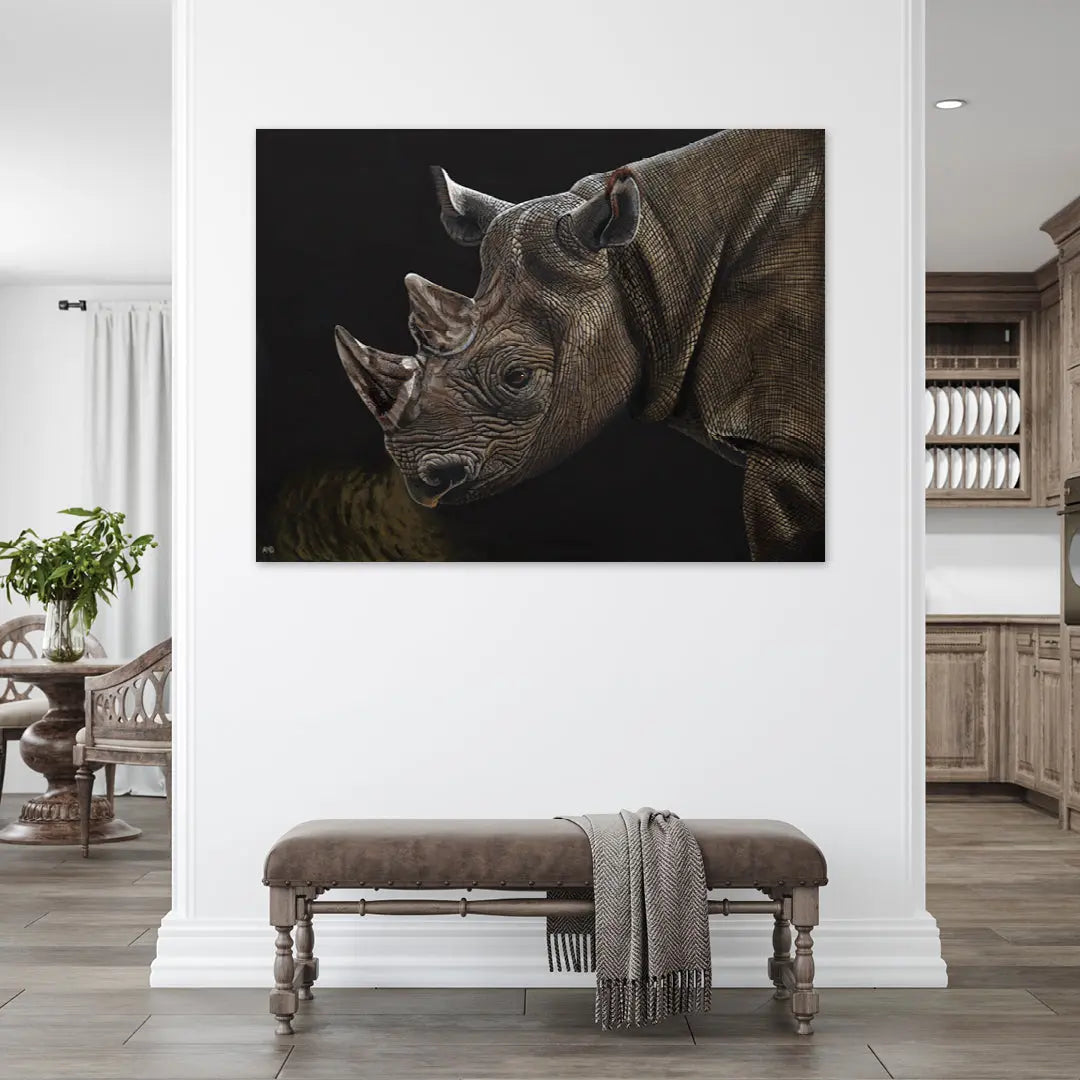 Murindi Rhino Art by Anne-Marie Bloor