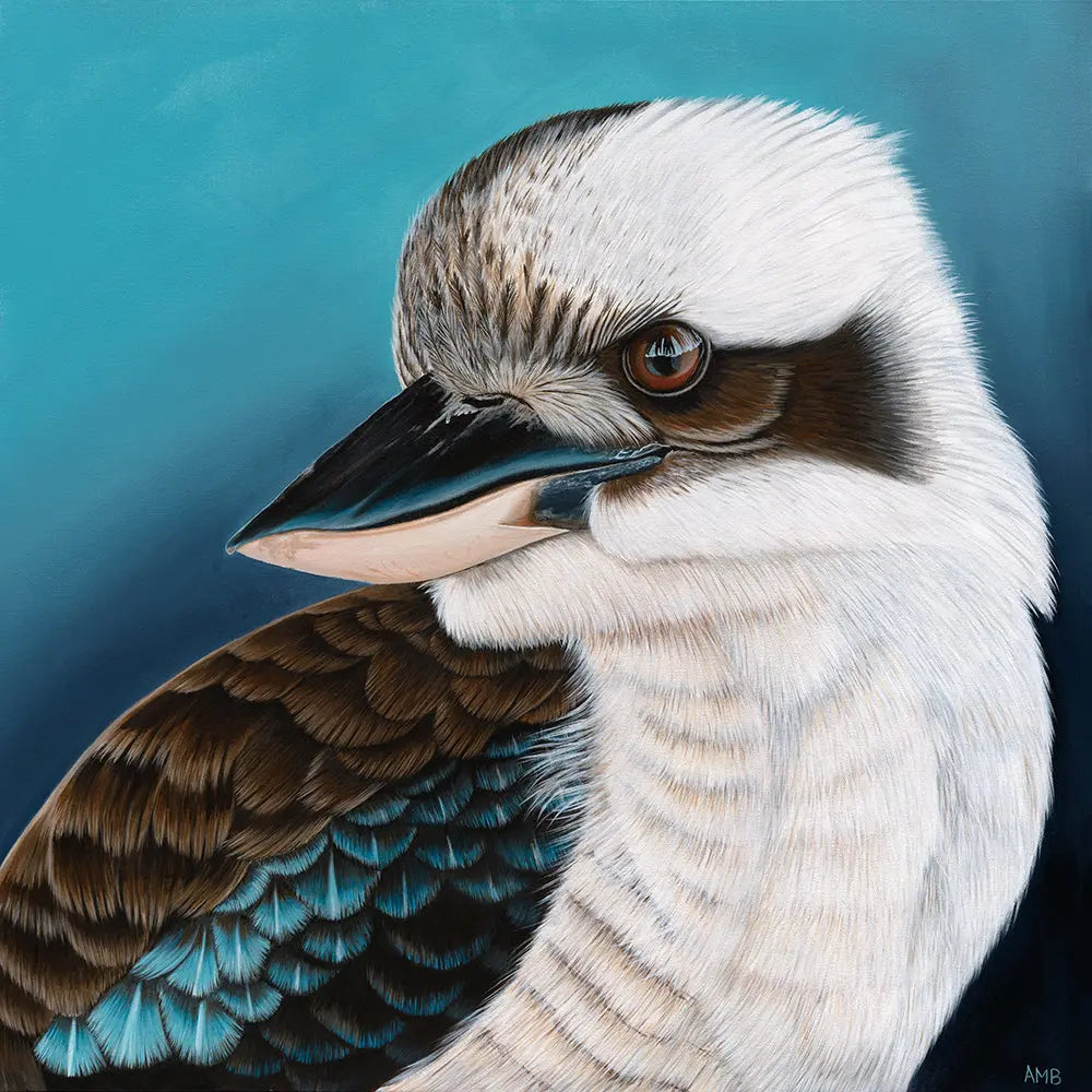 Chuckles Kookaburra Print Art by Anne-Marie Bloor