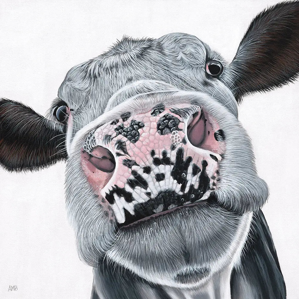 Missy Moo Cow Art by Anne-Marie Bloor