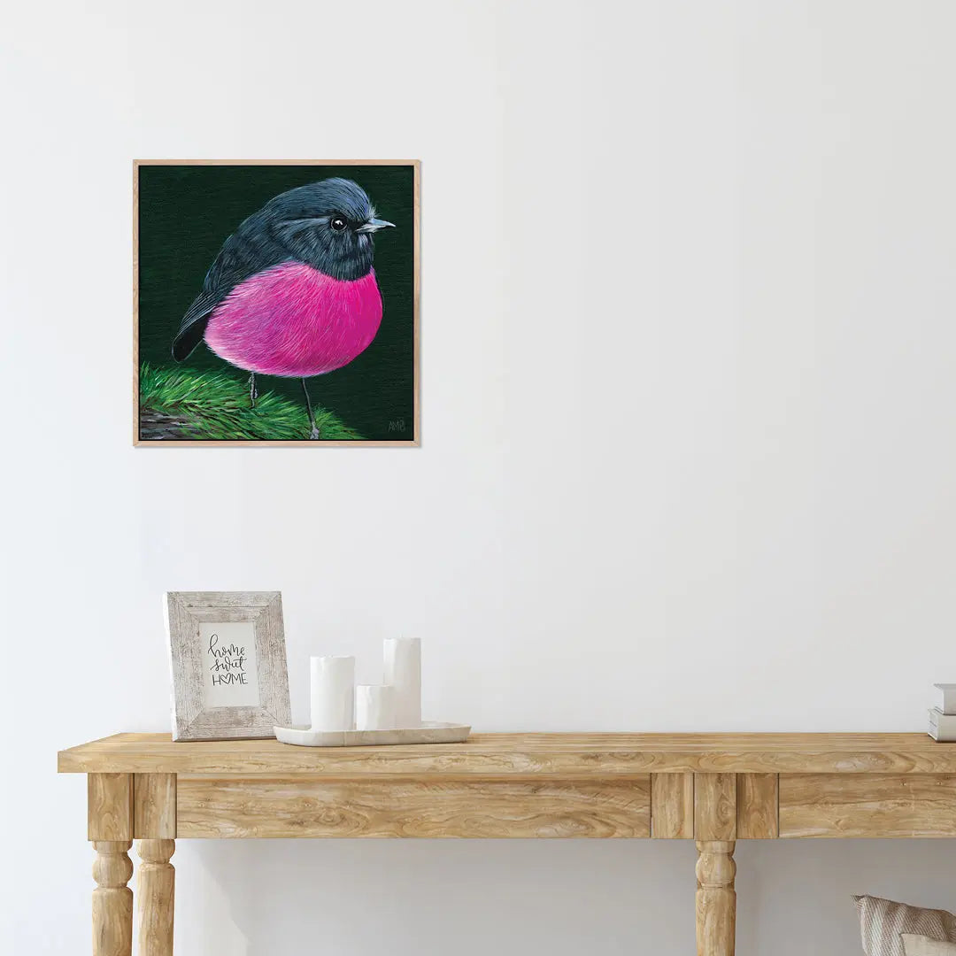 Pink Robin Art by Anne-Marie Bloor