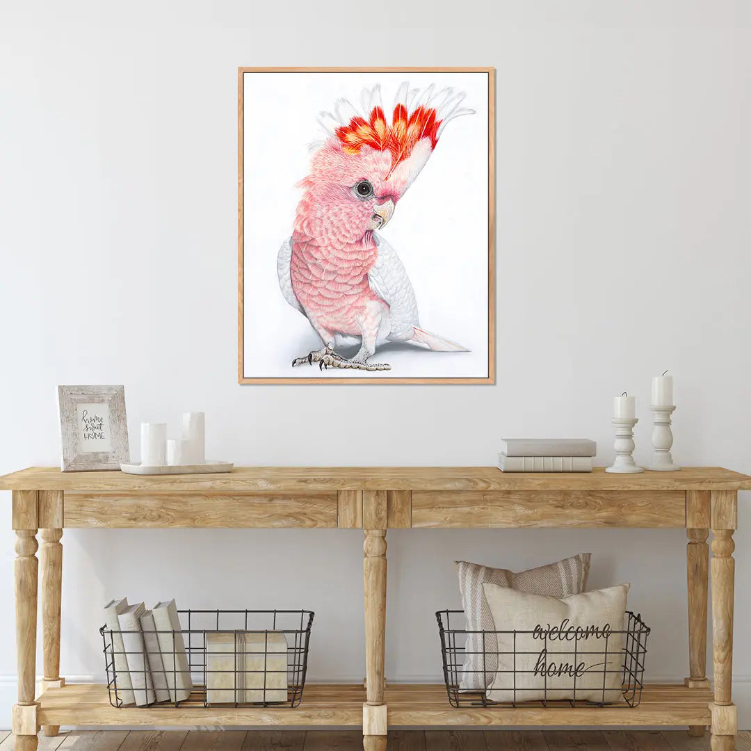 Polly Pink Cockatoo (UNFRAMED) Art by Anne-Marie Bloor