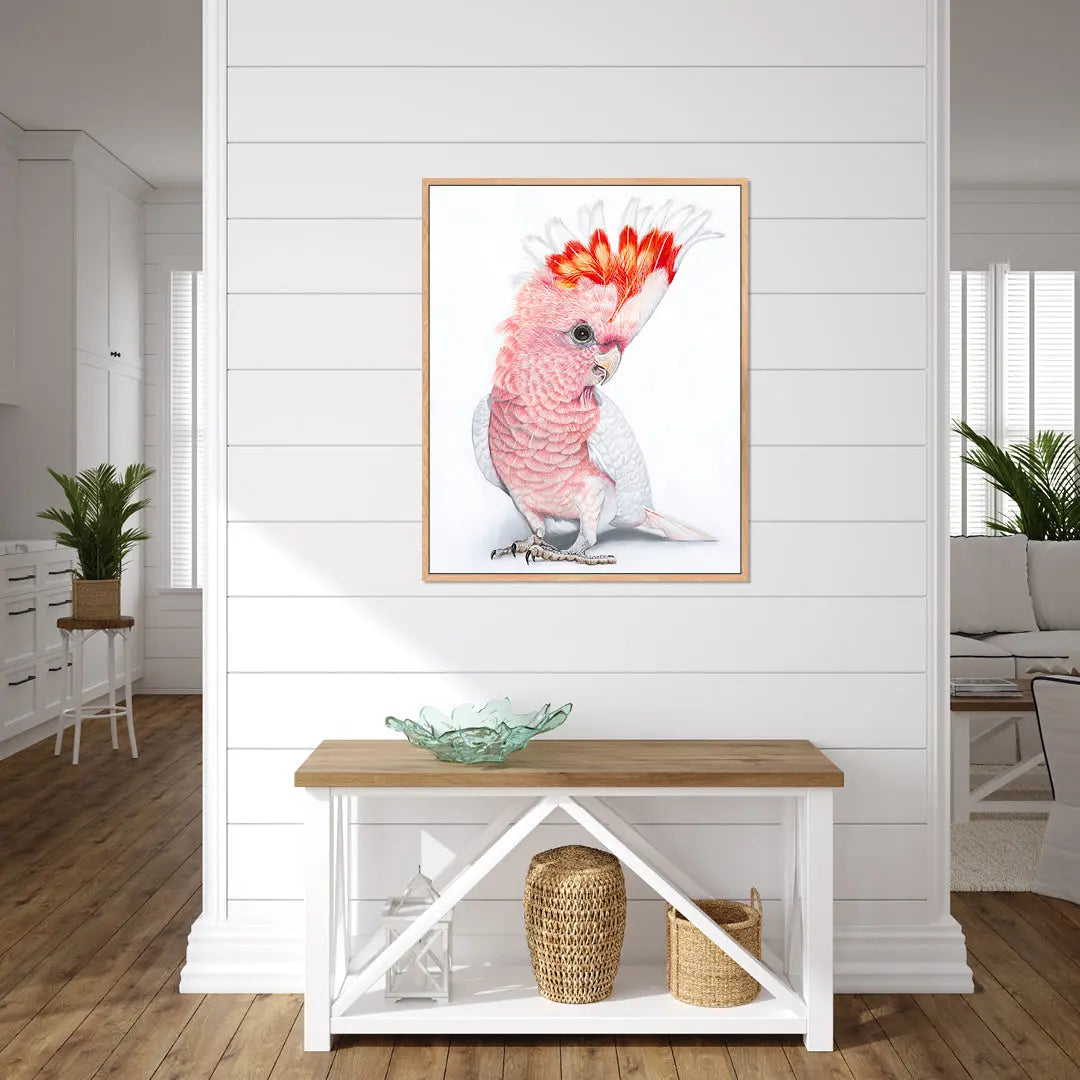 Polly Pink Cockatoo (UNFRAMED) Art by Anne-Marie Bloor