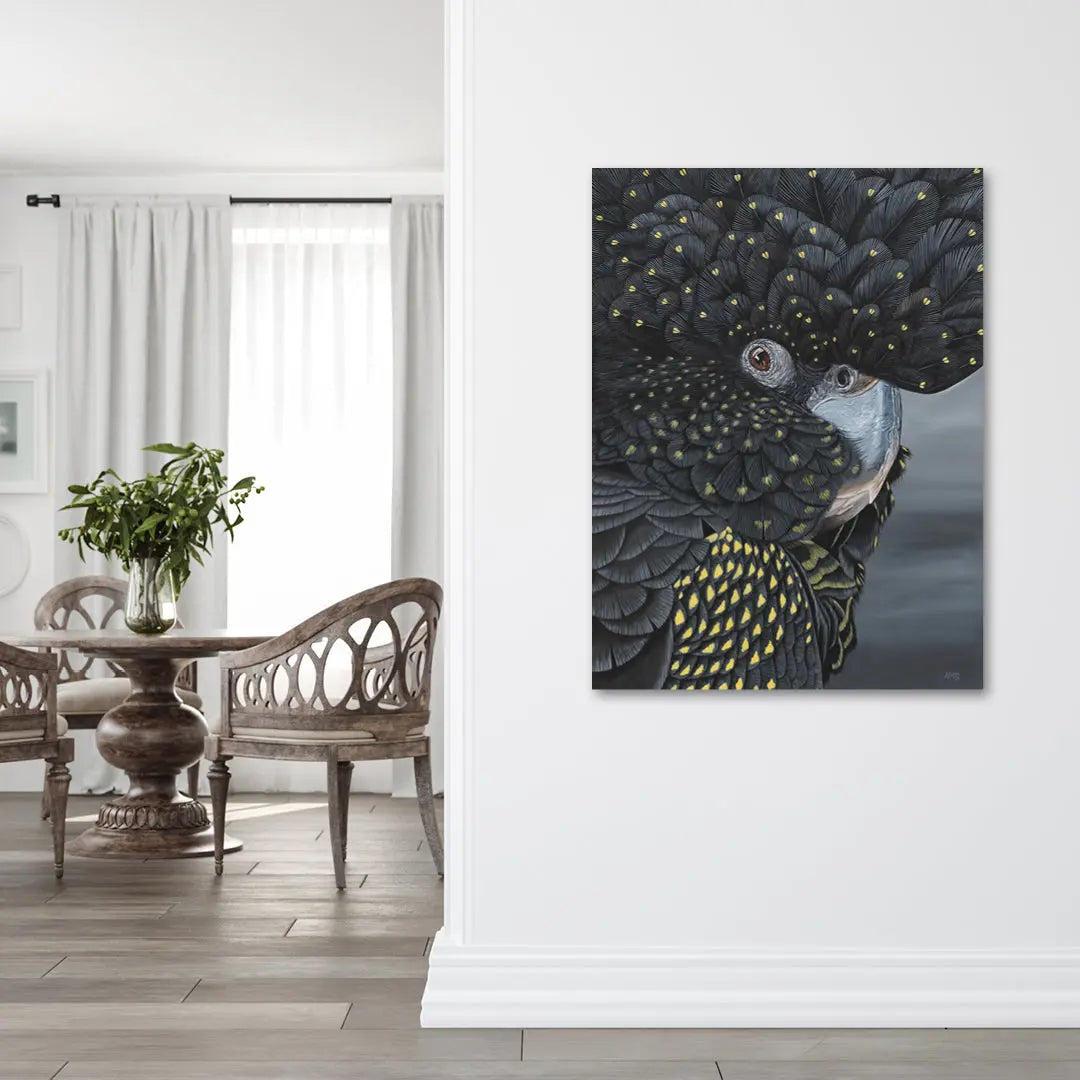 Sharon Black Cockatoo Art by Anne-Marie Bloor