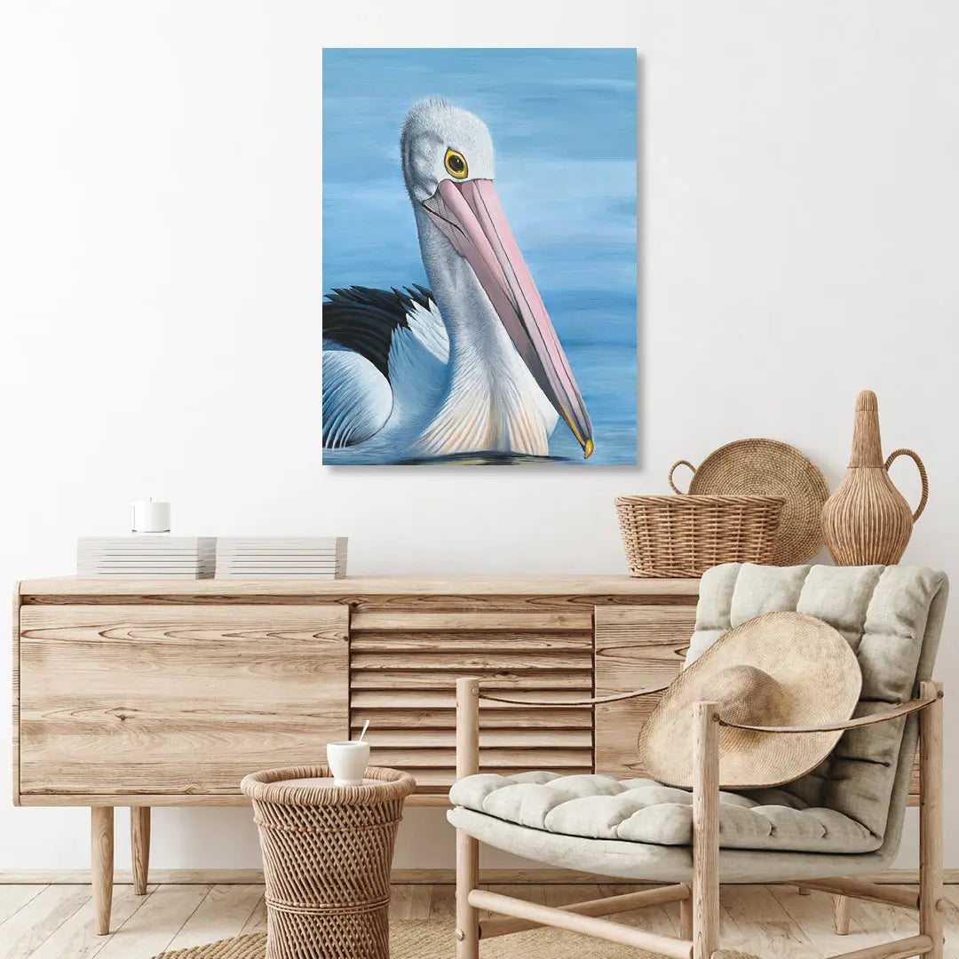 Alan - Australian Pelican Art by Anne-Marie Bloor