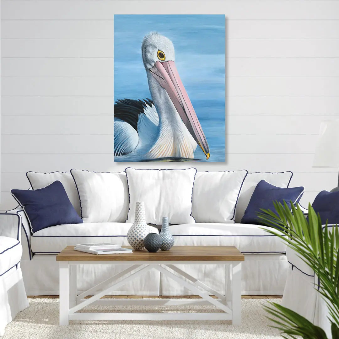 Alan - Australian Pelican Art by Anne-Marie Bloor