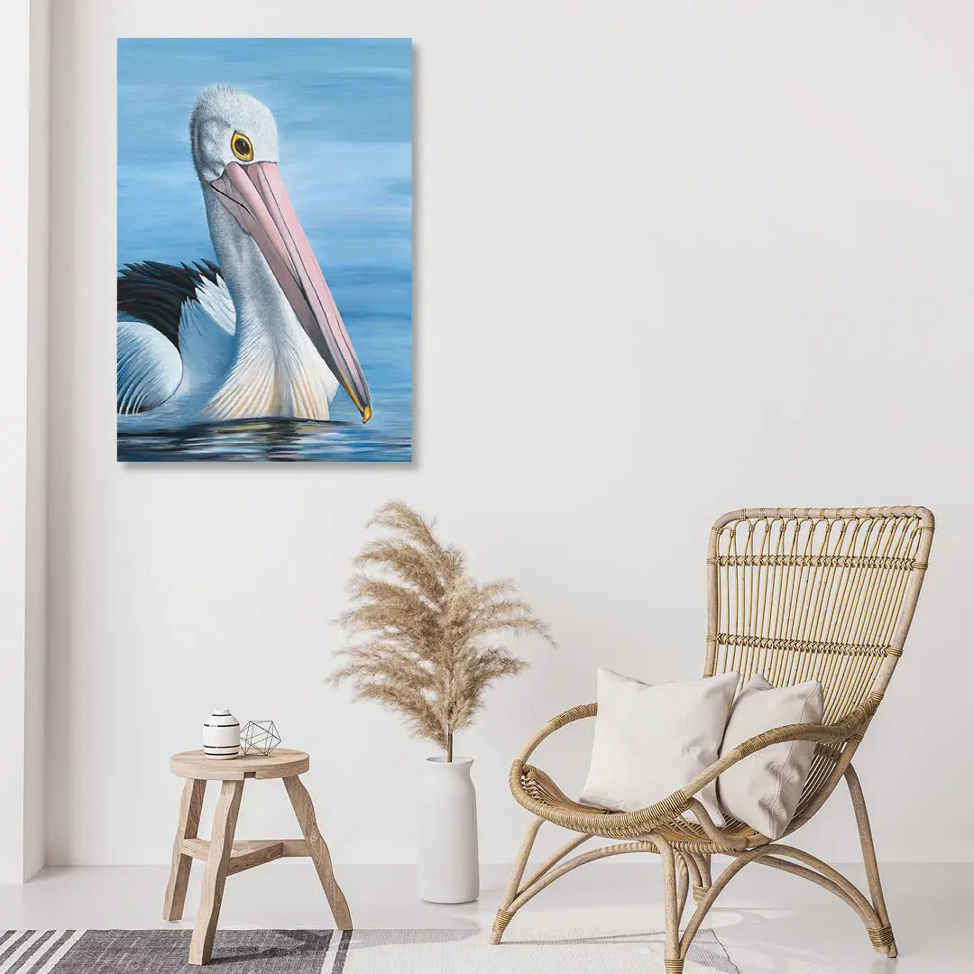 Alan - Australian Pelican Art by Anne-Marie Bloor