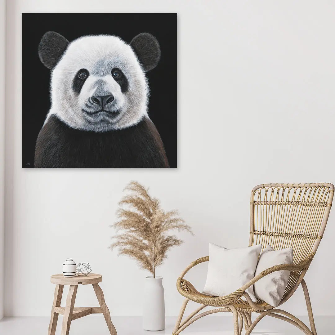 Bamboo - Giant Panda Painting Art by Anne-Marie Bloor