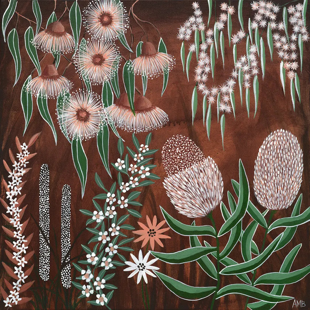 Banksia Blooms Print Art by Anne-Marie Bloor