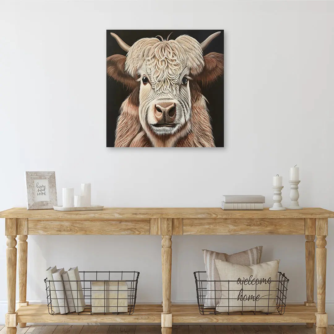 Daisy Highland Cow Art by Anne-Marie Bloor