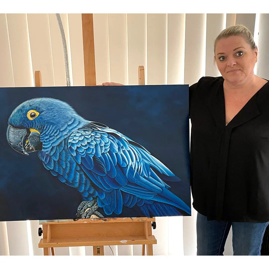 Hyacinth Macaw Art by Anne-Marie Bloor