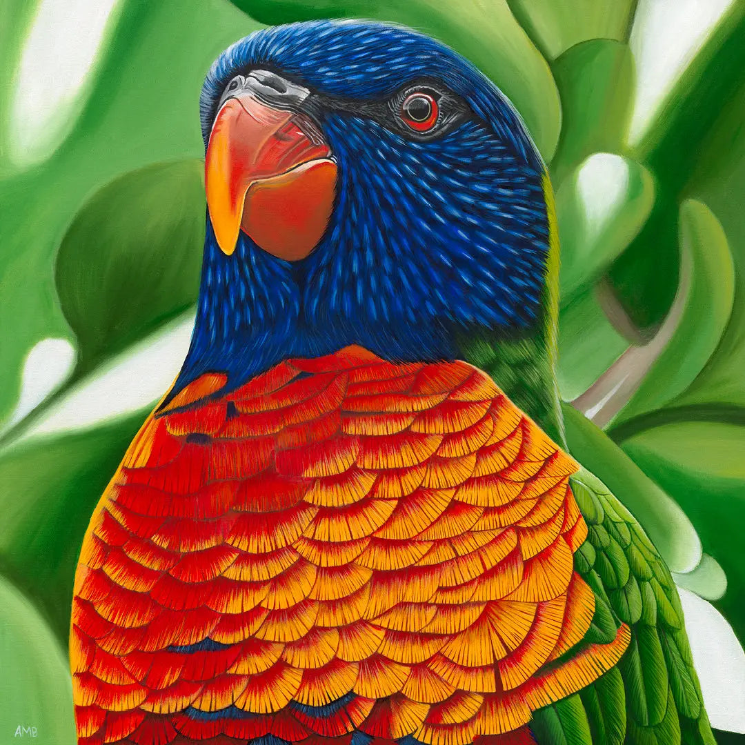 Larry - Lorikeet Art by Anne-Marie Bloor