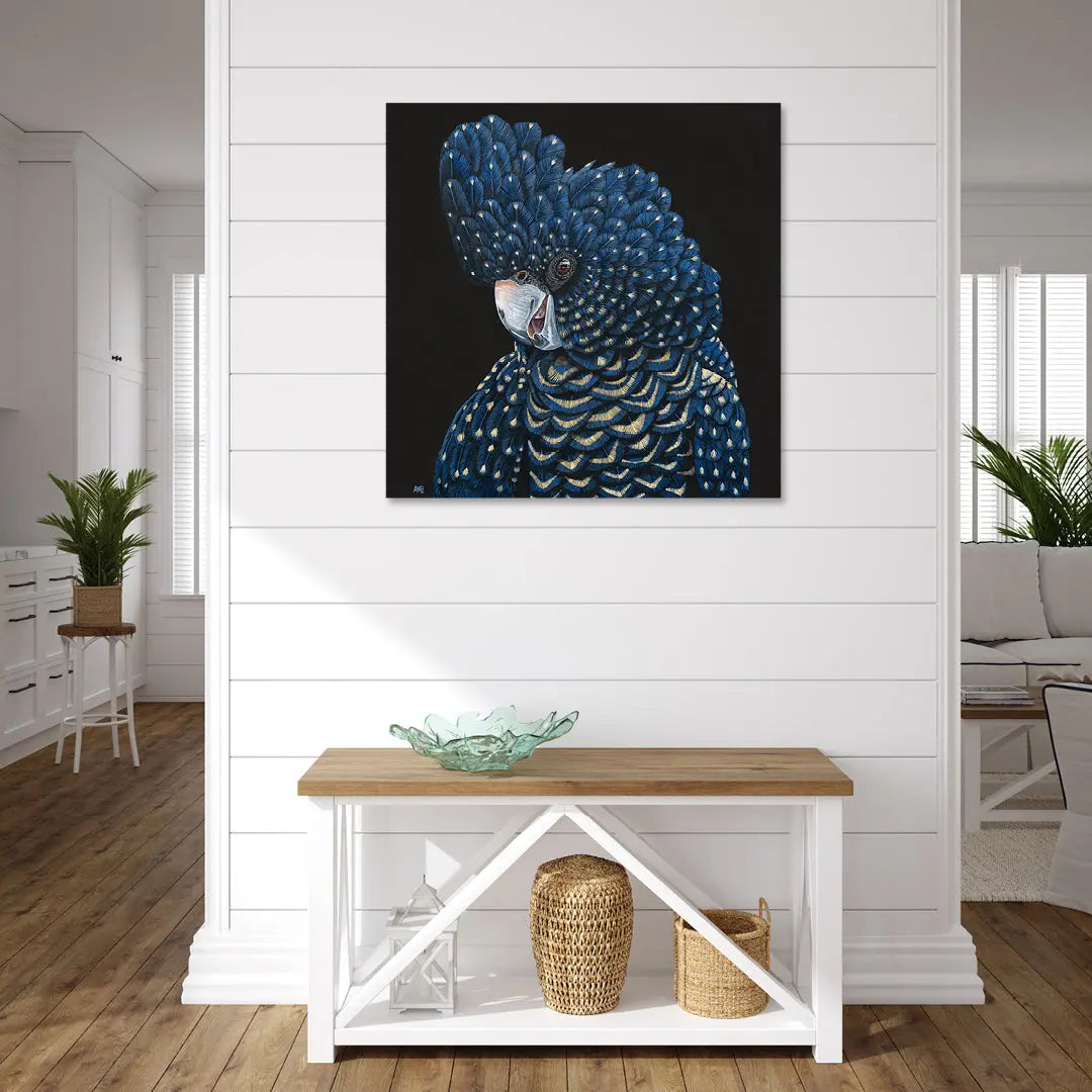 Maureen Red Tailed Black Cockatoo Print Art by Anne-Marie Bloor