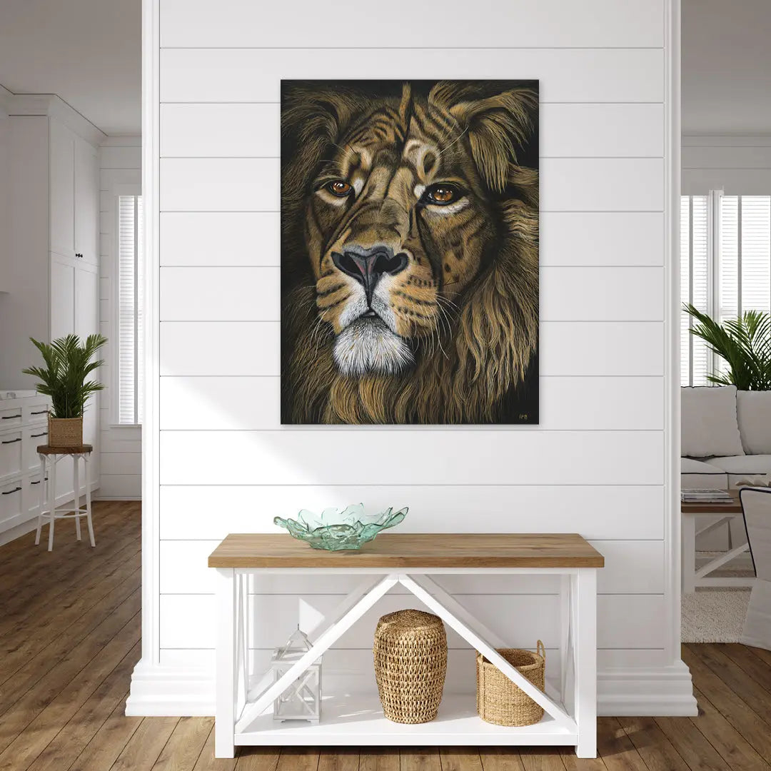 Midnight - Lion Painting Art by Anne-Marie Bloor