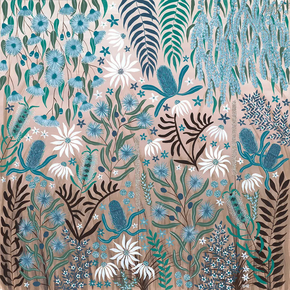 Teal Temptation Print Art by Anne-Marie Bloor