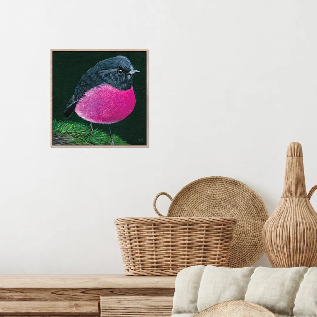 Pink Robin Art by Anne-Marie Bloor