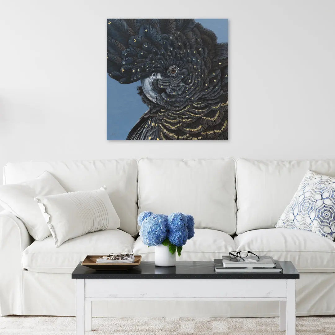 Sheila - Black Cockatoo Art by Anne-Marie Bloor