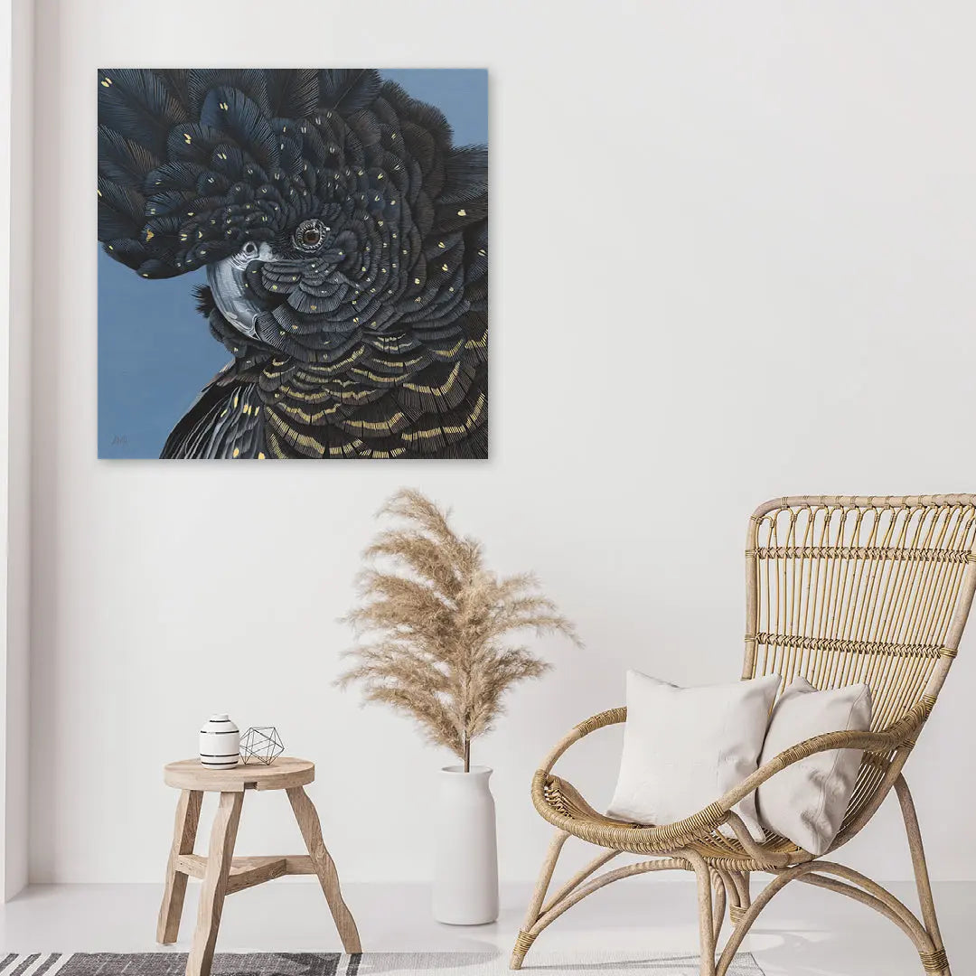 Sheila - Black Cockatoo Art by Anne-Marie Bloor
