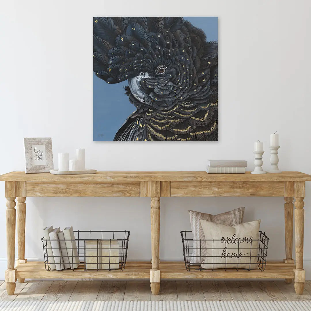 Sheila - Black Cockatoo Art by Anne-Marie Bloor