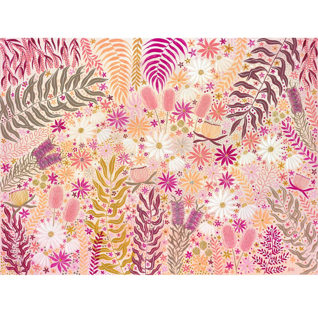Sunburst Florals Art by Anne-Marie Bloor