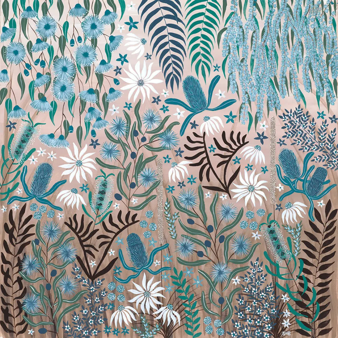 Teal Temptation is a Australian Native Flora painting.